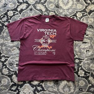Vintage 90s Virginia tech music city bowl 1998 Champions mens large shirt
